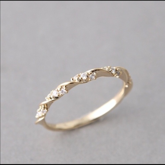 Farah Jewelry Jewelry - White Sapphire 14k Gold Plated Ring